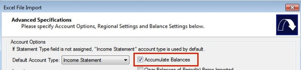 Modify layout file to Accumulate Balances