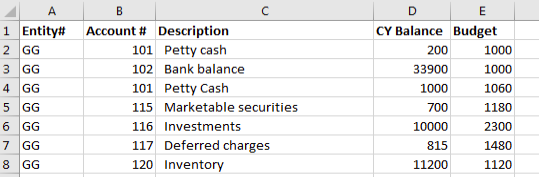 Review Excel file to be imported for duplicate accounts